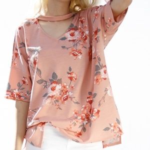 SALE!!!Half Sleeves Floral Print Top